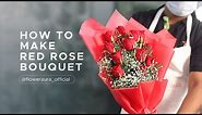 How To Make A Red Rose Bouquet? | Easy Bouquet Making