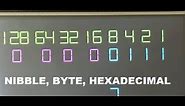 Nibbles, Bytes, Binary & Hexadecimal Explained, Easy as 1 2 3 (Read Show More)