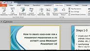 How to create voice-over narration for your PowerPoint Presentation