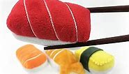 Sushi Catnip Toy for Cats - USA Made, Engaging Sushi Design for Pouncing and Play, Kittens (4-Pc Rainbow)