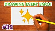 How to draw the sparkles emoji ✨ (Drawing every emoji part 32)