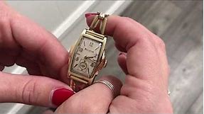 Bulova Watch 1930's 10K Gold Filled Cal.10AE 17 Jewel Vintage Band Serviced