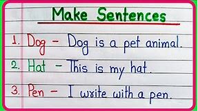 Make sentences from 12 English words || How to make sentences || Simple sentences