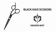 Professional Sharp Black Barber Hair Cutting Scissors