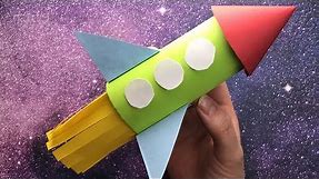 How To Make A Simple Paper Roll Rocket Ship