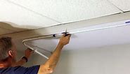 Install ceiling shower curtain track with a bend L-shaped
