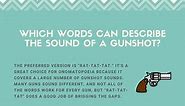8 Best Words For The Sound Of A Gunshot (Onomatopoeia)
