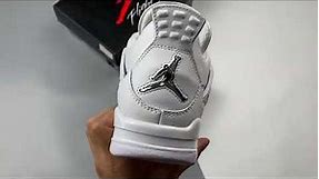 Air Jordan 4 Pure Money White Metallic Silver 308497-100
