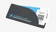 Airline Ticket Envelope Mockup