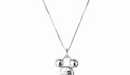 Disney Sterling Silver Swarovski Crystal Mickey Mouse December Pendant Necklace, 18