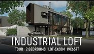 URBAN OASIS: A Two-Bedroom Industrial Loft TOUR & FLOOR PLAN
