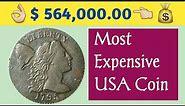 Most Expensive US Coin Worth $564,000 - Extremely Rare Liberty Cap 1795 Large Cent Reeded Edge