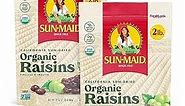 Sun-Maid Organic California Sun-Dried Raisins - (2 Pack) 32 oz Resealable Bag - Organic Dried Fruit Snack for Lunches, Snacks, and Natural Sweeteners