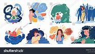 People Suffering Different Mental Disorder Panic Stock Vector (Royalty Free) 2101937743 | Shutterstock