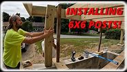 Installing 6x6 Deck Post's And Using Simpson Titen HD Concrete Anchors!