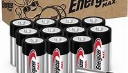 Energizer MAX C Batteries (12 Pack), C Cell Alkaline Batteries
