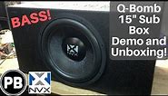 Q-power 15" Subwoofer Box Unboxing and Demo | QBOMB15VL