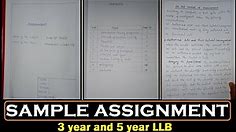 Sample Assignment for Law Students | 3 & 5 year LLB | All Law Colleges | TNDALU