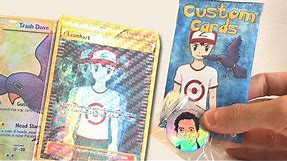 I WAS MADE INTO A POKEMON CARD! - OPENING CUSTOM POKEMON CARDS LEONHART BOOSTER PACKS!