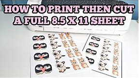 How to print then cut full page print then cut Trick your Cricut to print then cut a full page hack