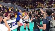 Sisi Rondina and Maddie Madayag after Game 3. What a sport.