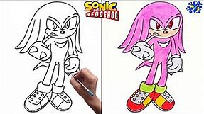 How to draw Super Knuckles from Sonic the Hedgehog