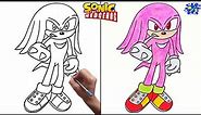 How to draw Super Knuckles from Sonic the Hedgehog