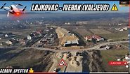 Nastavak radova na brzoj saobraćajnici Lajkovac - Iverak- Valjevo, dron video #construction