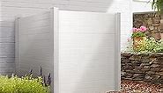 Elevens 48" W X 48" H Privacy Screen Outdoor Privacy Fence Panels for Air Conditioner and Trash Can, Vinyl Privacy Fence, Privacy Screen Kit (2 Panels-White) (A-YP01001-VC-USAM026)