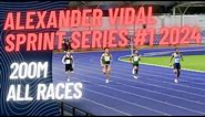 Alexander Vidal Sprint Series #1 2024 200M RACES - 10/04/24 - MANCHESTER