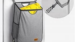 Ligereza Hanging Laundry Hamper Bag is Suitabled for Any Door- Large Capacity Hanging Laundry Basket Won't Scratch the Door Paint -Over the Door Laundry Hamper with Big Metal Rim Opening