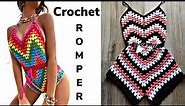 Crochet romper | crochet jumpsuit | crochet granny crochet romper