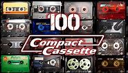 100 Compact Cassettes (TDK, Sony, Maxell, Basf, Philips, Fuji… type1,2,4) Vintage Audio Tapes