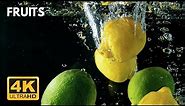4K HDR Fruits, Strong Colours and Closeups - Calm and Relaxing Piano Music