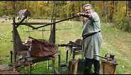 Medieval Blacksmithing: Rare, Handmade Medieval Forge Demonstrated by Ted Hinman