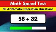 Math Speed Test | Human Calculator Challenge