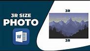 How to make 3R size photo in word