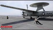US Navy E-2C Hawkeye Catapult Launch