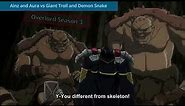 Ainz and Aura Vs Giant Troll and Demon Snake | Overlord Season 3 Episode 4