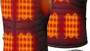 Topdot Heated Vest for Men with 7.4V 14000mAh Battery Pack Included, 8 Heating Zones Lightweight Warm Men's Heated Vest
