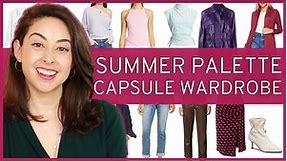 Capsule Wardrobe in summer Colors with an edgy vibe