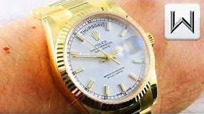 Rolex Day Date 36 Yellow Gold (118238) Luxury Watch Review