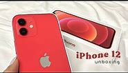 Red iPhone 12 Unboxing 🍎 + Set Up