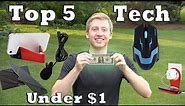 Top 5 Tech Under $1 with Shipping!