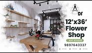 12x36 Flower Shop Design | Gift Shop Interior Design ideas | ADF Studio