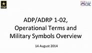PPT - ADP/ADRP 1-02, Operational Terms and Military Symbols Overview PowerPoint Presentation - ID:1873845