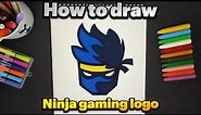 How To Draw Ninja gaming logo | Fortnite