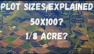 PLOT SIZES Explained: 50x100? | 1/8th of an acre? | Hectare? | What Do They Mean?