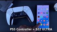 Samsung Galaxy S22 S22+ and S22 Ultra - How To Connect PS5 Controller