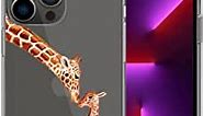 hepix Giraffe Clear Case Compatible with iPhone 13 Pro Max Case Cute 2021, iPhone 13 Pro Max Case for Women Girls, Shockproof TPU Phone 13 Pro Max Cover, Case for iPhone 13 Pro Max 6.7, Mom & Child